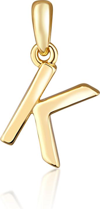 JVD Minimalist gold-plated letter "K" pendant SVLP0948XH2GO0K