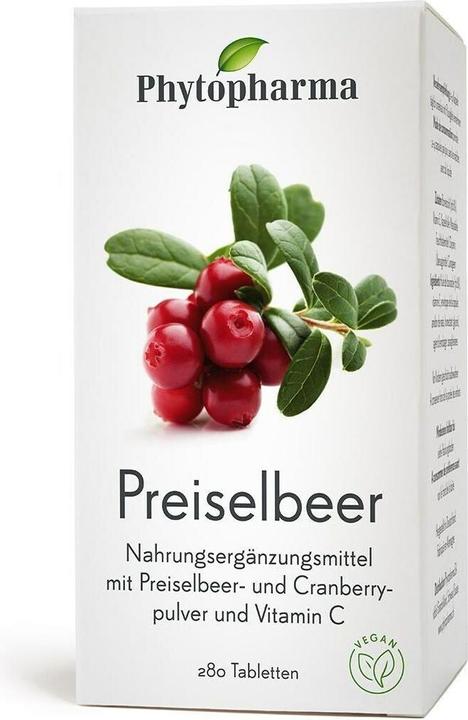 Produktbild Phytopharma Preiselbeer (280 Stück, Tabletten, 140 g)
