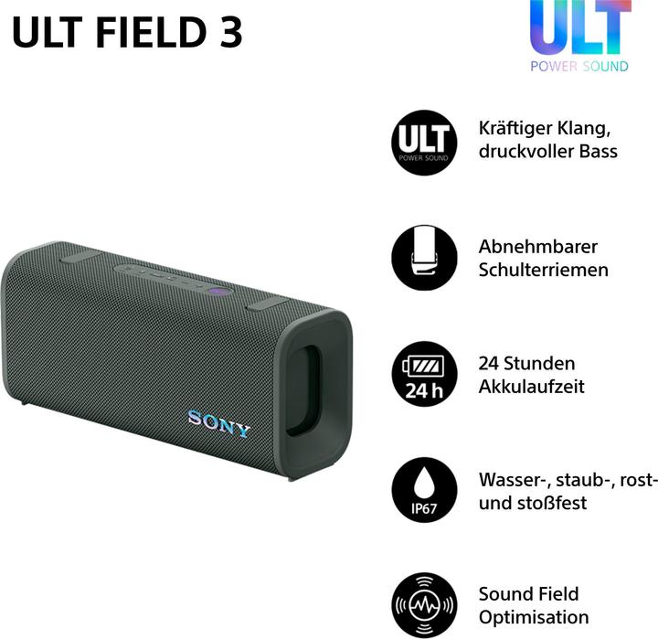 Actual product image Sony ULT Field 3 (24 h, Rechargeable battery operated)