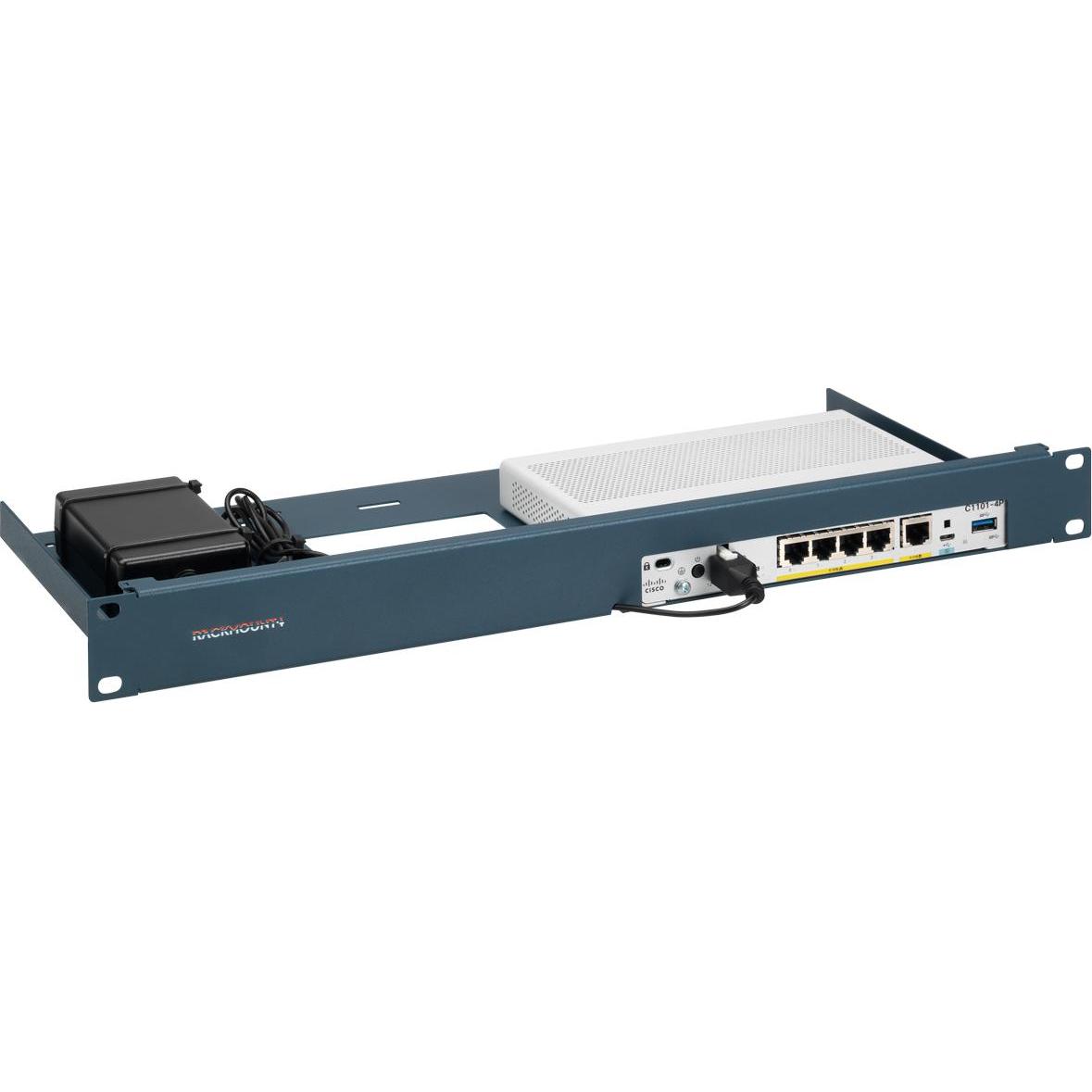 Rackmount.IT Rack Mount kit for Cisco ISR, Serverschrank Zubehör, Blau