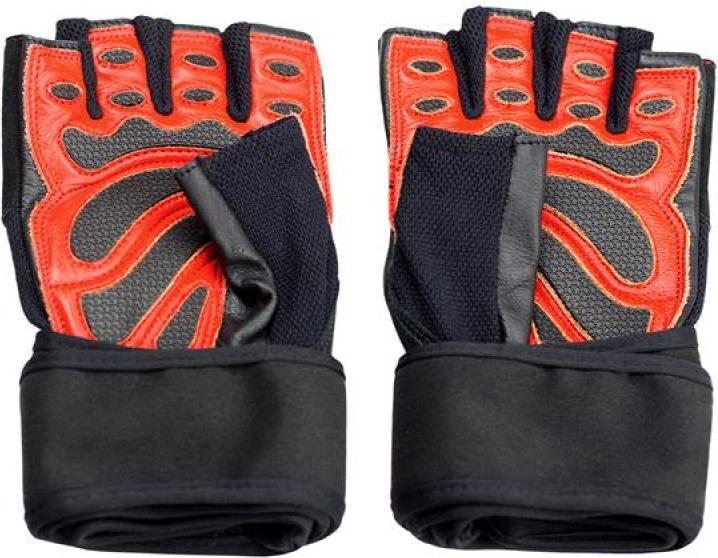 Actual product image HMS Schwarz/Rote rS Gym Handschuhe (S)