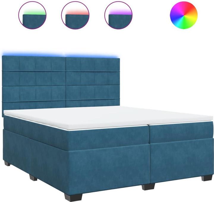Actual product image vidaXL Bo x spring bed with mattress 200 x 200 cm velvet (200 x 200 cm)