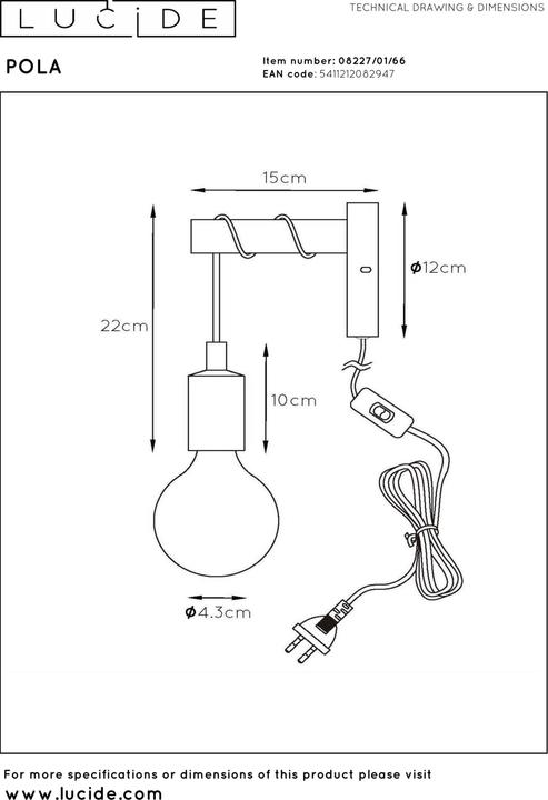 Produktbild Lucide Pola (E27)