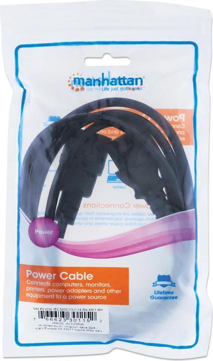 Produktbild Manhattan Strom Verlängerungskabel (1.80 m, C13)