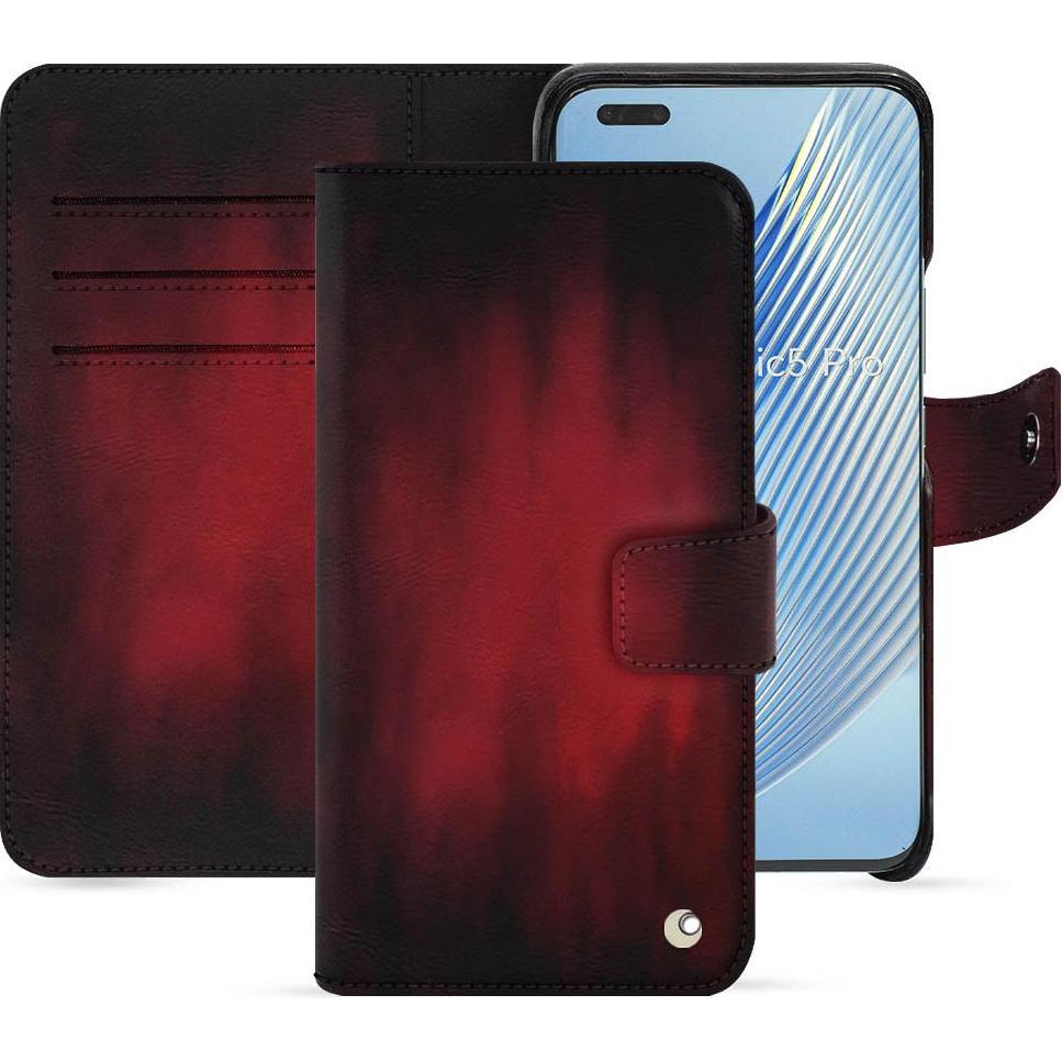 Thumbnail - Noreve Lederschutzhülle Honor Magic5 Pro (Honor Magic5 Pro), Smartphone Hülle, Rot