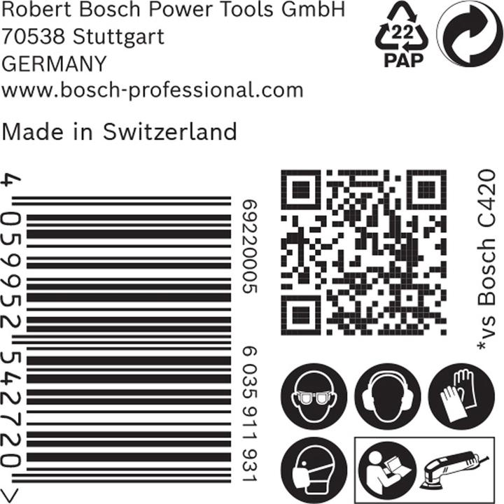 Actual product image Bosch Professional Zubehör EXPERT C470 Abrasive paper for delta sander, 93 mm, G 400, 50 pcs. (400)