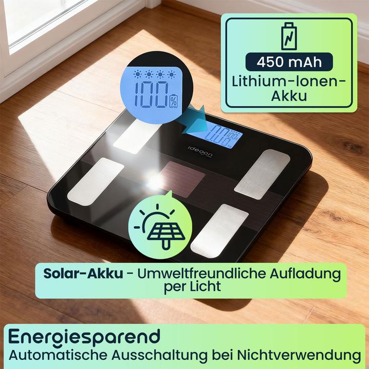 Image du produit Ideoon Solar Körperfettwaage (180 kg)