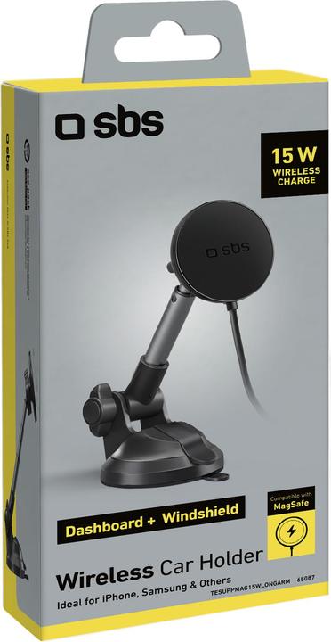 Productafbeelding SBS Draadloze telescopische autohouder met zuignap voor smartphones en iPhones