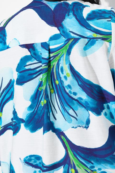 Immagine prodotto Ulla Popken Giacca con fiori, scollo a V e maniche a 3/4 (46, 48)
