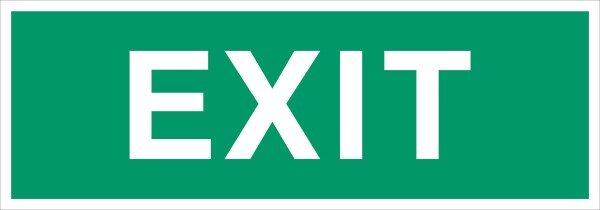 Image du produit Everglow Signe de sauvetage Autocollant Panneau de texte "EXIT" 10,5X30cm