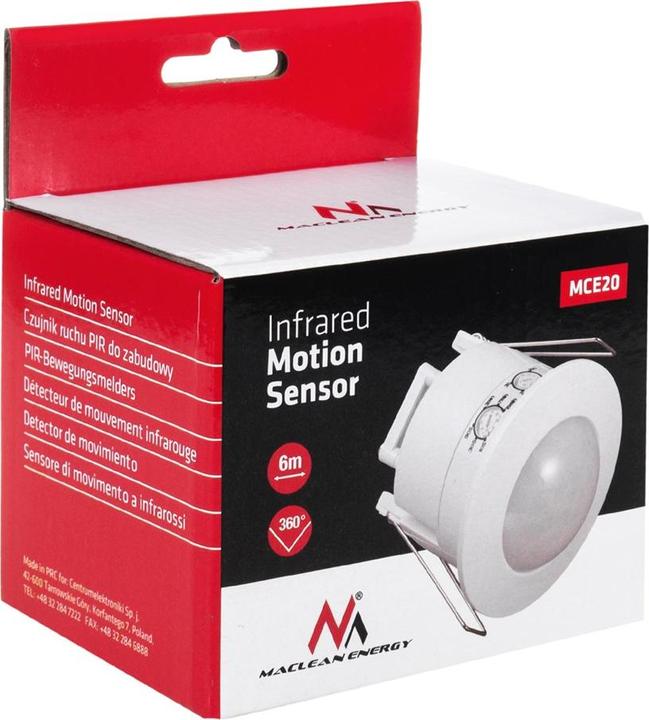 Image du produit Maclean Détecteur de mouvement PIR monté au plafond MCE20 (6 m)