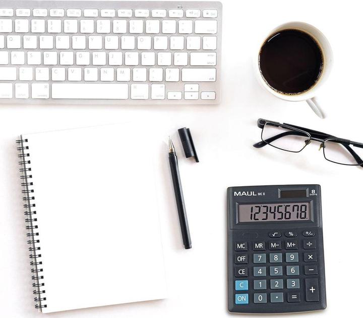 Image du produit Maul Calculatrice de poche MC8 noire (Cellules solaires)