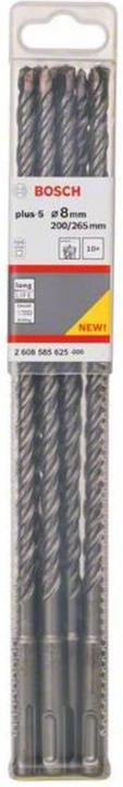 Actual product image Bosch Professional Zubehör Hammer drill SDS plus-5, 8 x 200 x 265 mm, pack of 10 (8 mm)