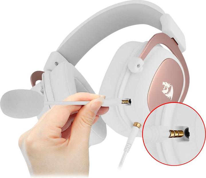 Produktbild Redragon headphones/headset Wired Head-band Gaming USB Type-A White (Kabelgebunden)