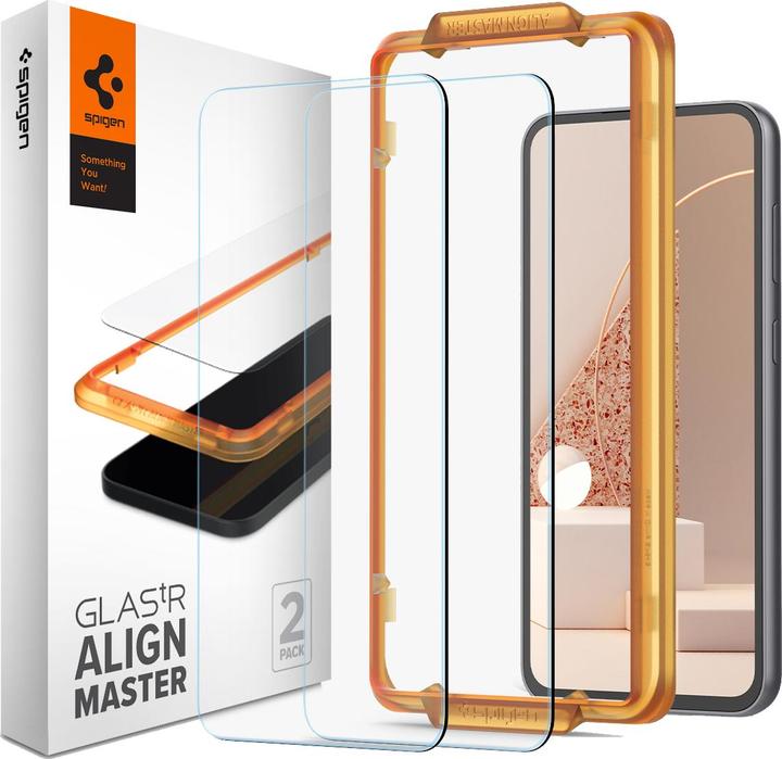 Actual product image Spigen ALM Glas.tR tempered glass for Samsung Galaxy S23 FE - 2 pcs. (2 pcs., Samsung Galaxy S23 FE)