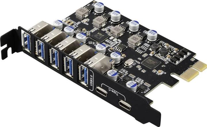 Renkforce RF-6613198 5+2 Port USB 3.2 Gen 1 Controllerkarte USB-A (USB 3.0), USB