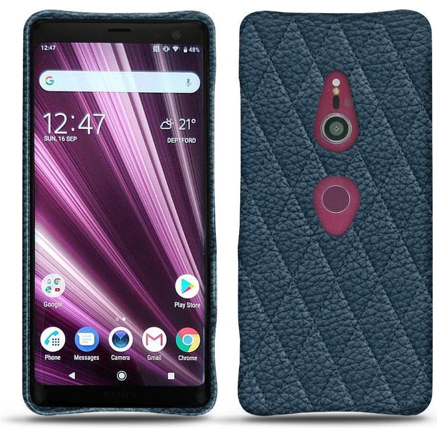 Noreve Lederschutzhülle (Sony Xperia XZ3), Smartphone Hülle, Blau
