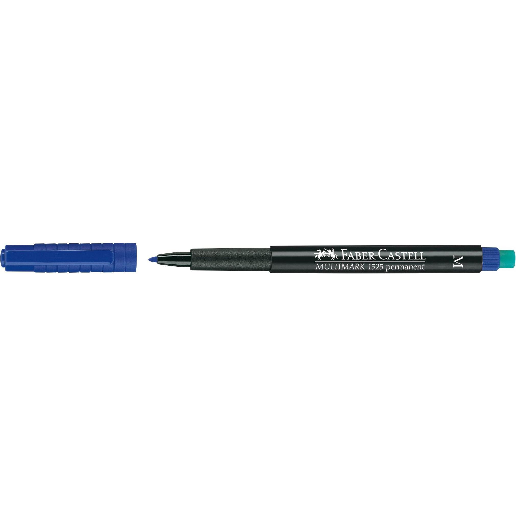 10x Faber-Castell, Marker, Marker Multimark (Blau, 1 mm, 10 x)