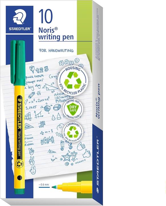 Produktbild Staedtler Fineliner Noris writing pen grün 0,6mm Fein (Grün, 1 x)
