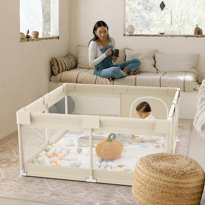 Immagine prodotto Fodoss Laufgitter mit Matte (120 cm, 120 cm)