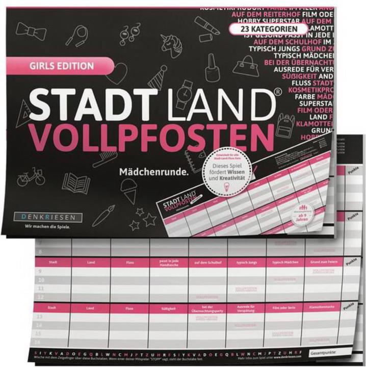 Image du produit Denkriesen Ville Pays Poteaux - A4 Block Girls Edition (f) (Allemand, 2 - 8 Joueur)