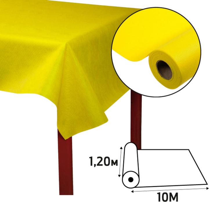 Actual product image Exacompta Tablecloth Rolls Spu nbond L120x10m Ylw (120 x 120 cm)