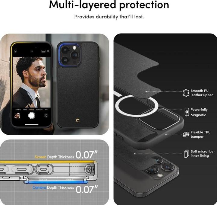 Image du produit Cyrill Kajuk MAG iPhone 15 Pro 6.1" Magsafe czarny/black ACS06769 (Apple iPhone 15 Pro)