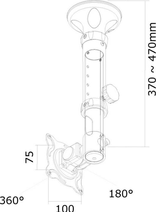 Produktbild Neomounts FPMA-C025Black (Decke, 30", 12 kg)