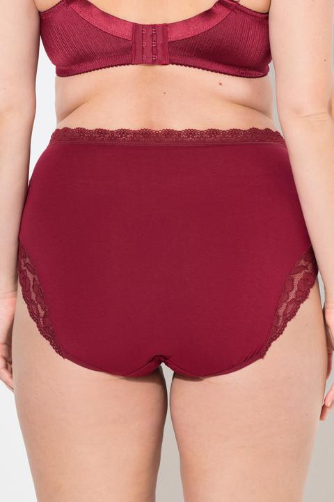 Produktbild Ulla Popken Maxislips, 3er-Pack, High Waist, Spitze, OEKO-TEX (42, 44)