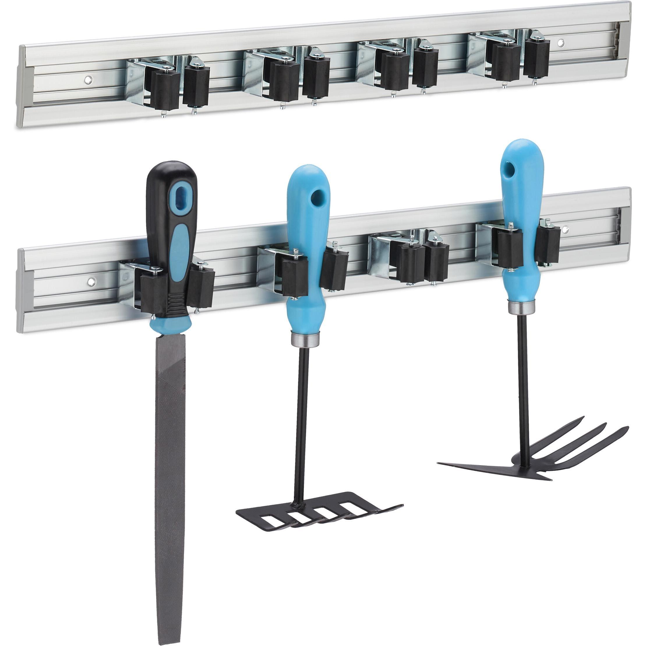 Relaxdays, Werkzeugwand, 2x Gerätehalter