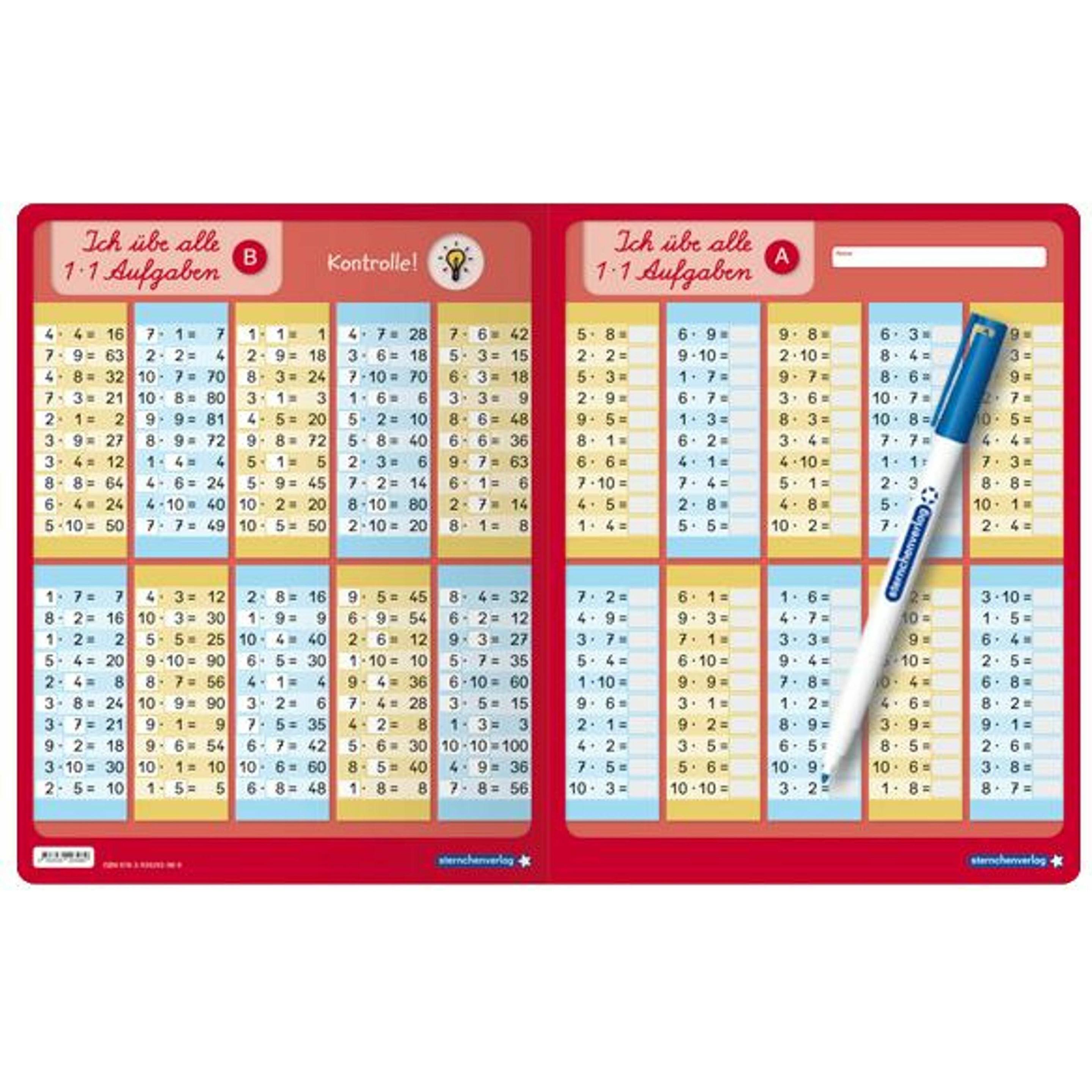 Ich übe alle 1x1 Aufgaben mit Stift, Schulbücher von Katrin Langhans