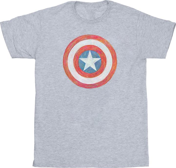 Immagine prodotto Captain America Sketched Shield Maglietta Uomo (M)