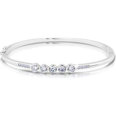 Modesi, Armschmuck, Women Ìs solid bracelet with cubic zirconia M01954
