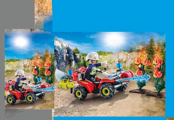 Produktbild Playmobil Feuerwehr Quad löscht Heckenbrand (71825, Playmobil Action Heroes)
