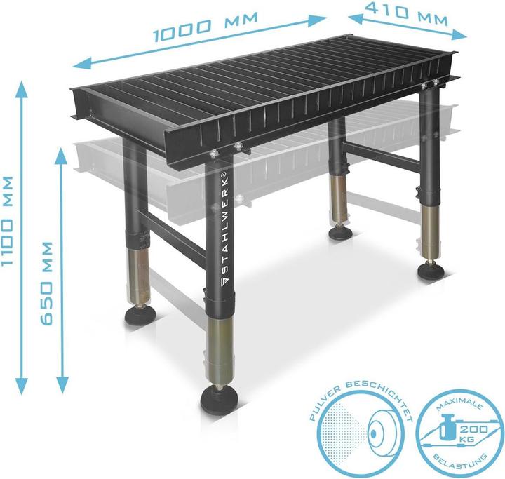 Immagine prodotto Stahlwerk Tavolo da taglio al plasma PCT-1000ST 1000 x 410 mm regolabile in altezza (41 cm, 100 cm)
