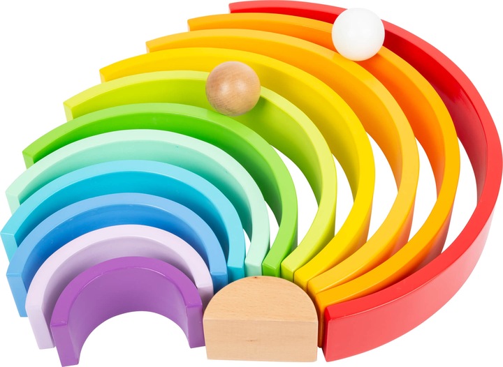 Actual product image small foot Wooden blocks rainbow XL