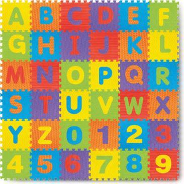 Produktbild Knorrtoys Puzzlematte - "Alphabet + Zahlen" /36-tlg./30cm (30 x 30 cm)