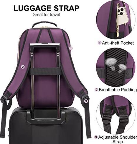 Produktbild Only-Bags.Store Rucksack, wasserdichte Laptop-Tasche Tagesrucksäcke Eleganter Schulrucksack mit USB-Ladeanschluss