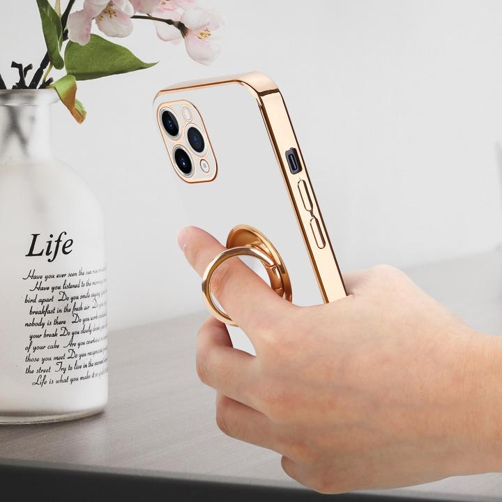 Produktbild Cadorabo Hülle für Apple iPhone 11 PRO MAX im TPU mit Kameraschutz und Ring LM089 Style (Apple iPhone 11 Pro Max)