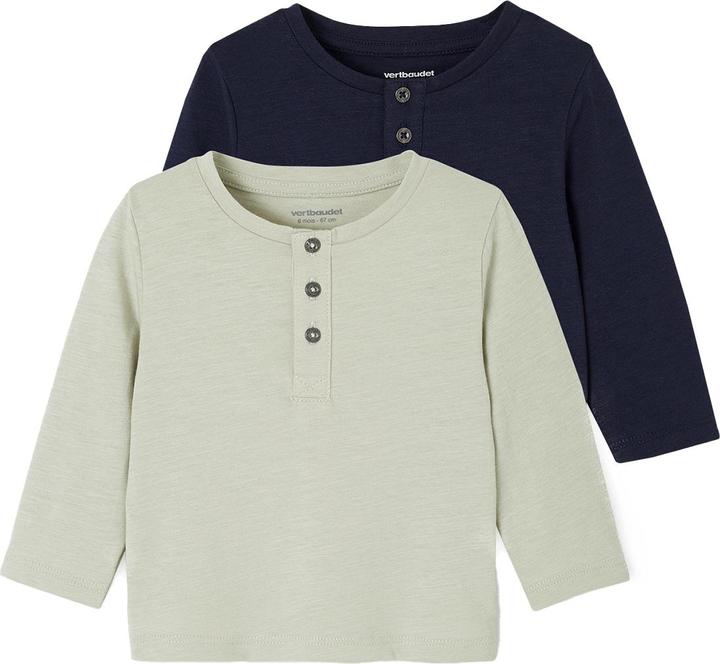 Immagine prodotto Vertbaudet 2er-Pack Baby Henleyshirts BASIC (62)