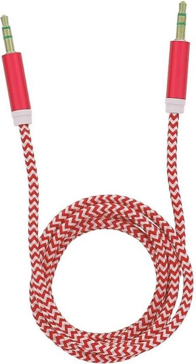 Actual product image Tellur Basic audio cable aux 3.5mm jack 1m red (1 m, 3.5mm jack (AUX))