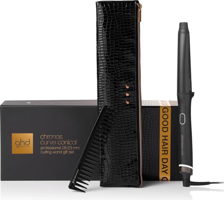 Actual product image ghd Chronos Curve Conical Wand gift set