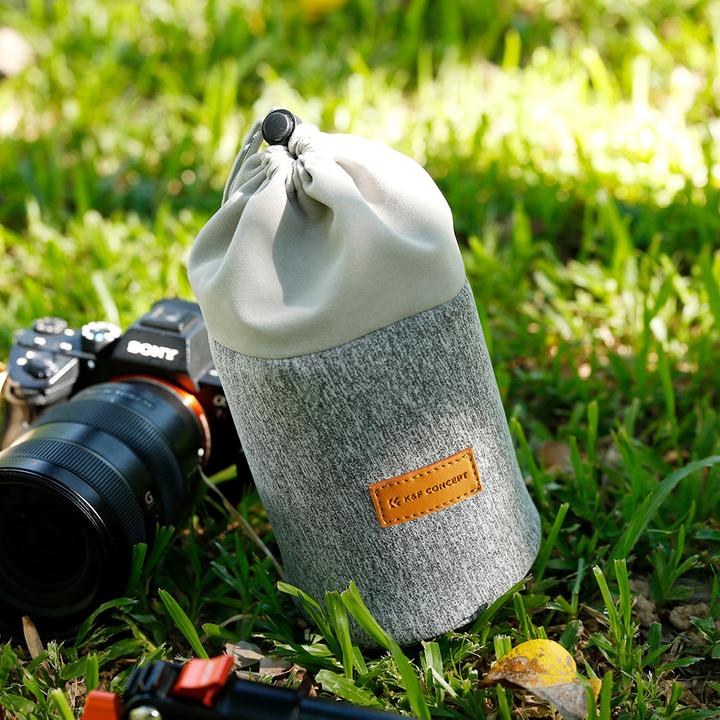 Actual product image K&F Concept 2in1 Camera Lens Pouch (Lens bag)