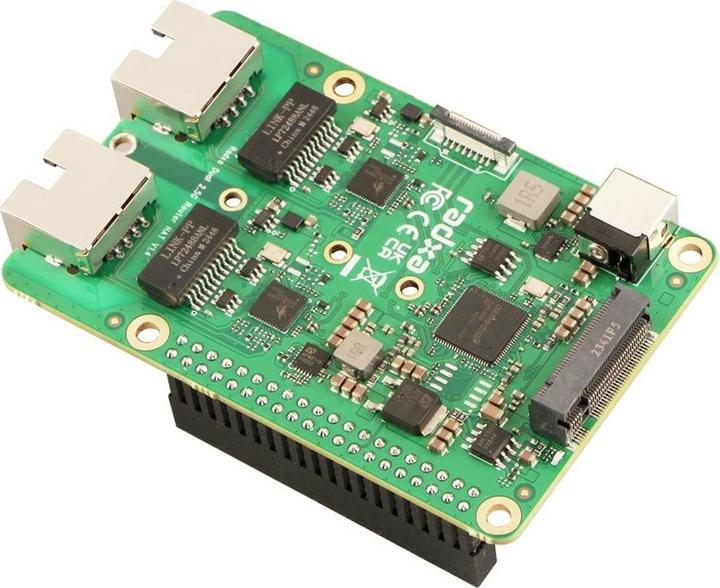Actual product image Allnet Radxa Dual 2.5GBit Router Hat M.2 Raspberry 5 Radxa (RA027G3)