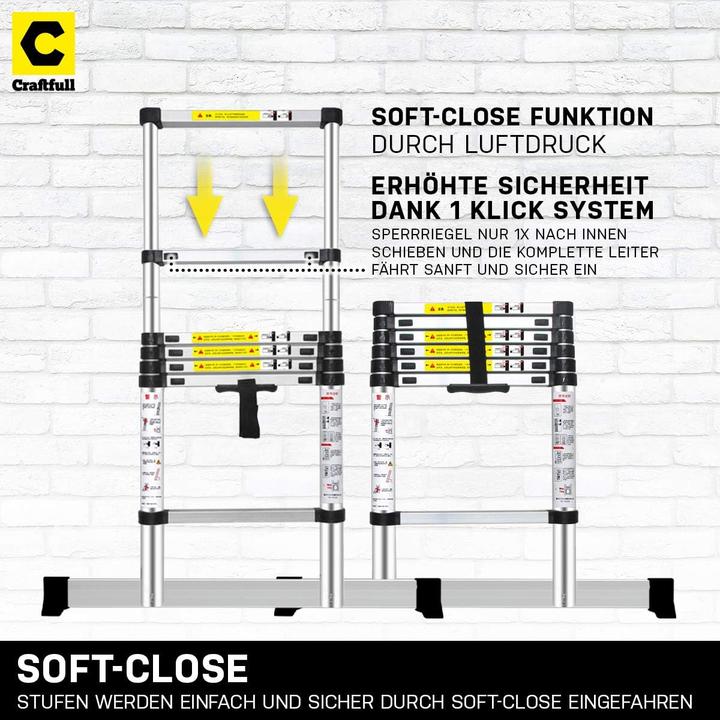 Produktbild Craftfull Teleskopleiter CF-101B (Stehleiter, 440 cm)