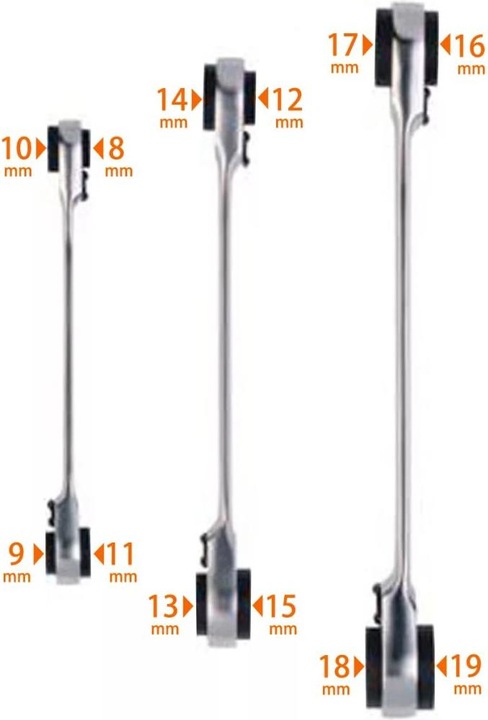Actual product image Bahco Ratchet ring set S4RM/3T (19 mm)