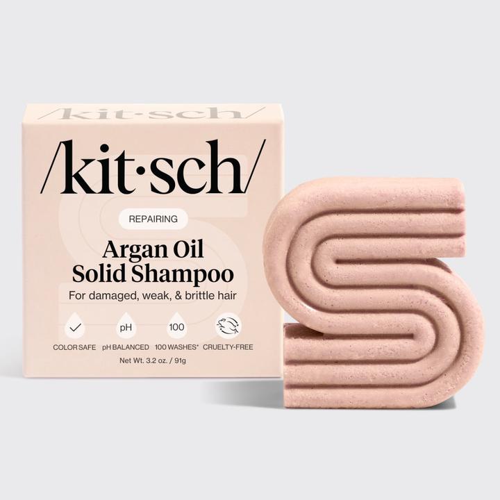 Actual product image Kitsch Arganöl Shampoo Reparierend (Solid shampoo, 91 g)