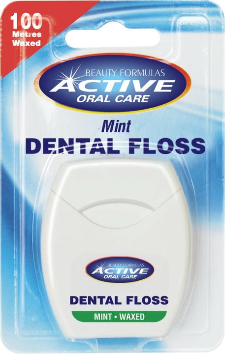 Actual product image Beauty Formulas Active Oral Care - Dental Floss Waxed Floss Mint 100 (100 m)