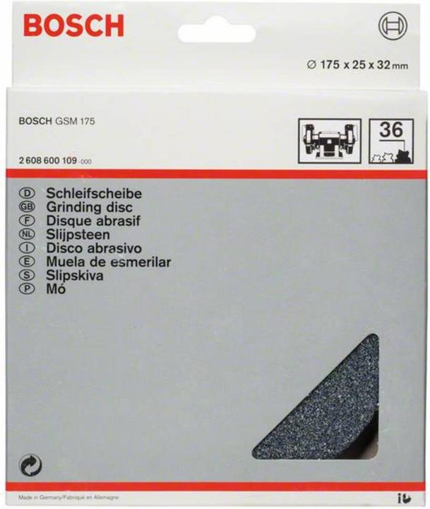 Produktbild Bosch Professional Zubehör PRO Metal Schleifscheibe, 175 x 25 x 32 mm, G36 (36)