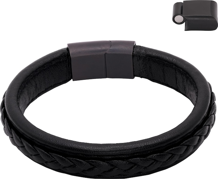 Produktbild Heideman Lederarmband Jannis (19 cm, Leder, Edelstahl)